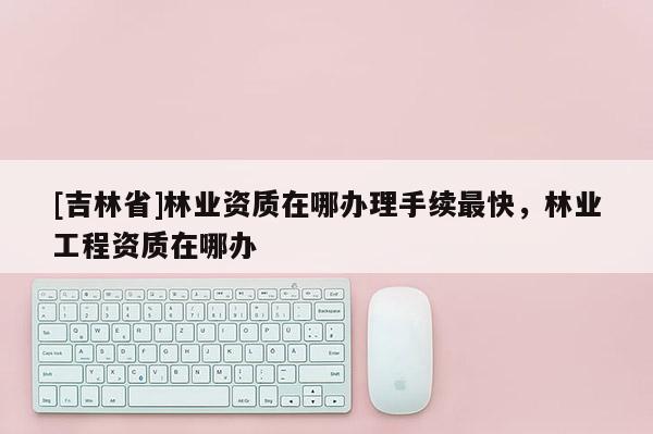 [吉林省]林业资质在哪办理手续最快，林业工程资质在哪办