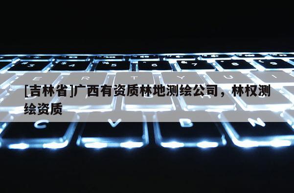 [吉林省]广西有资质林地测绘公司，林权测绘资质